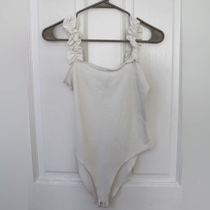 Forever 21 Ruffled Strap Bodysuit Size Medium